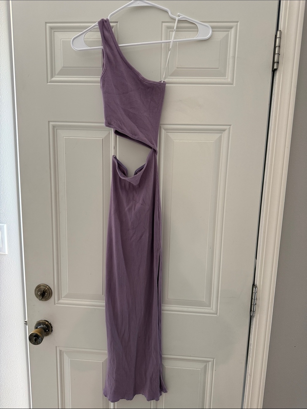 Lulus Asymmetric One-Shoulder Lavender Cutout Maxi Dress